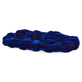 A Fernando & Humberto Campana blue purple velvet 'Boa Sofa', Edra, Italy, post 2002.