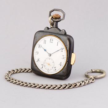 TRAVEL ALARM CLOCK POCKET WATCH, 48 x 48 mm.