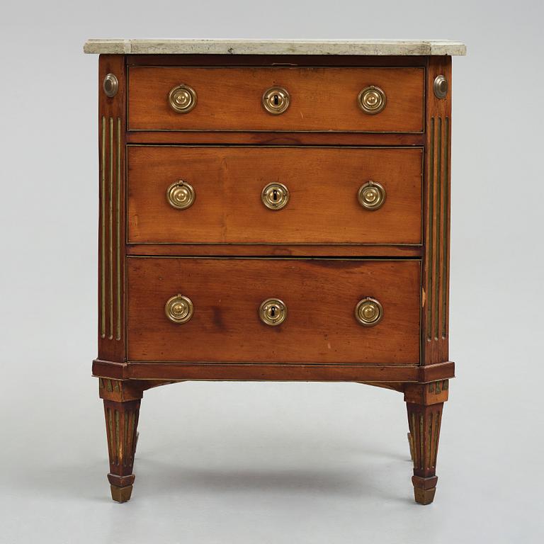 A late Gustavian commode by A Lundelius (master in Stockholm 1778-1823).