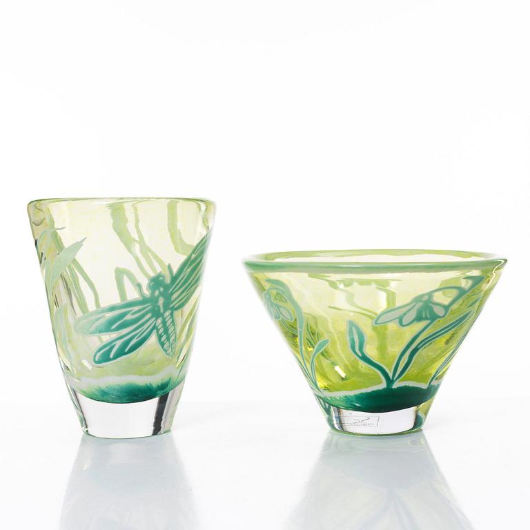 Astrid Gate, vaser, 2 st, limited edition 13/50 samt 9/25, Johansfors.