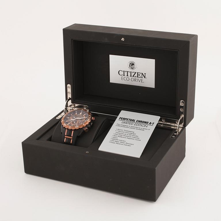 CITIZEN, Eco-Drive, Perpetual Calendar, "Tachymeter", Limited Edition  1533/2500, wristwatch, chronograph, 45 mm.