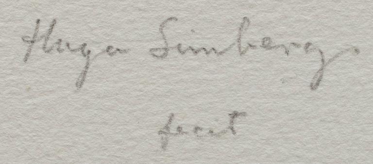 HUGO SIMBERG, träsnitt 2 st, signerade fecit.