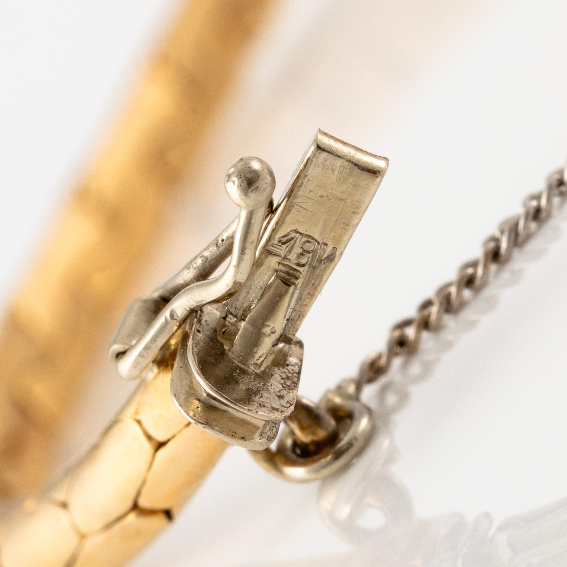 Theresia Hvorslev, armband 18K guld med runda briljantslipade diamanter, Lidköping 1979.