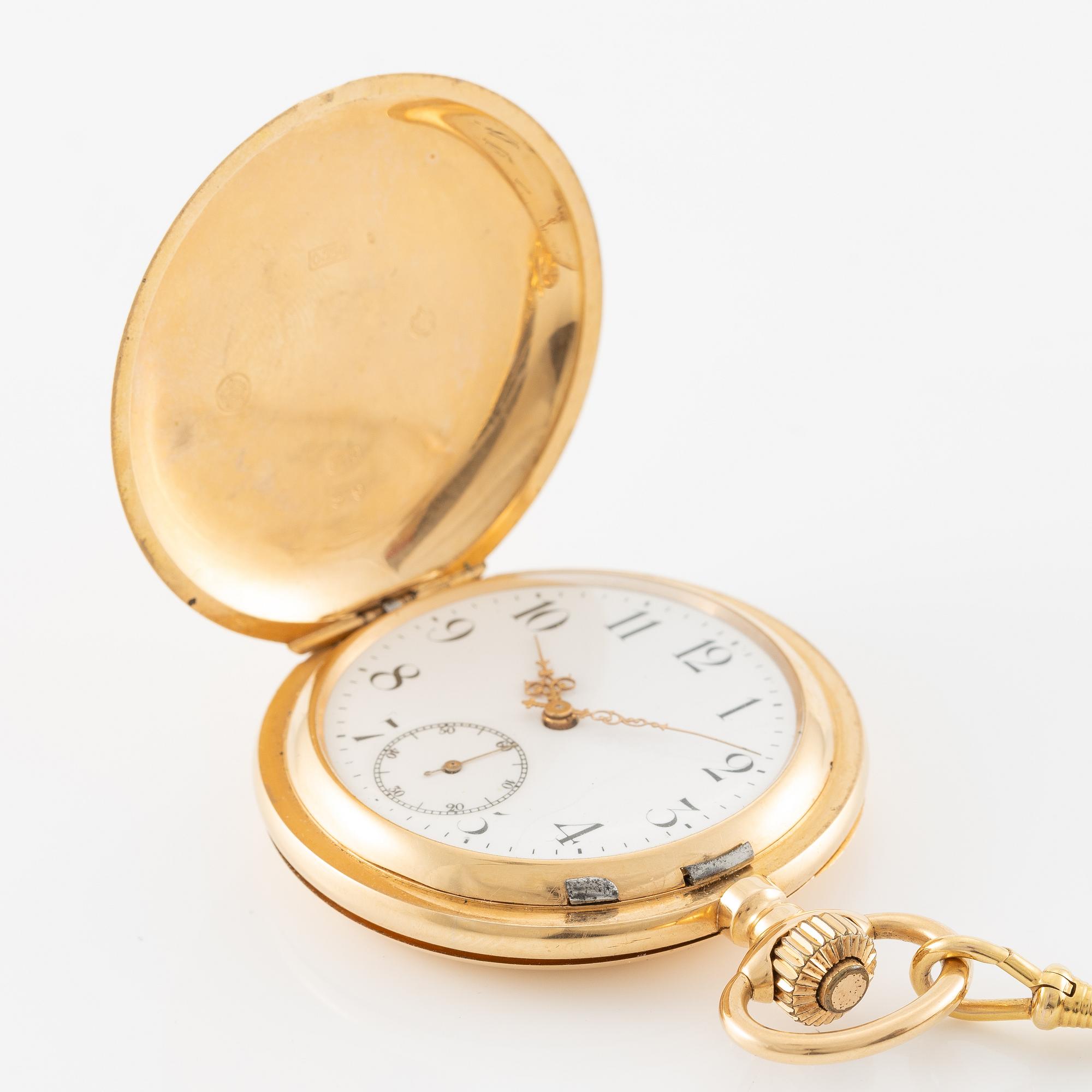 Pocket watch, hunter, 51 mm.