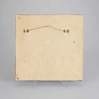 STIG LINDBERG, väggplatta, stengods. Gustavsberg 1970-tal.