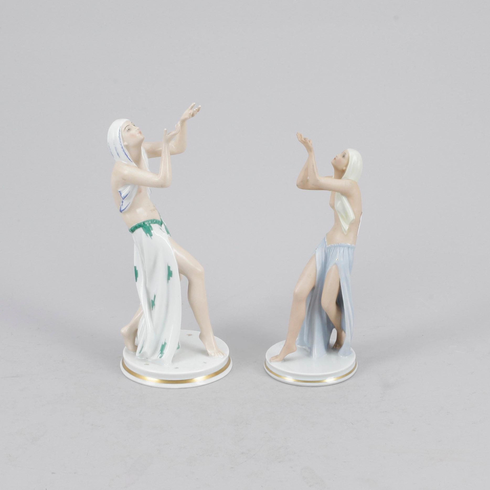 FIGURINER, 2 st, porslin, Rosenthal, Tyuskland.