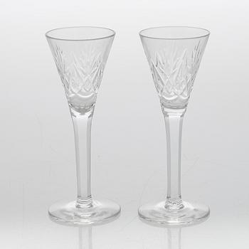 An 'Yrjö' crystal glassware set, 58 pieces, Riihimäen Lasi, Finland, latter half of the 20th century.