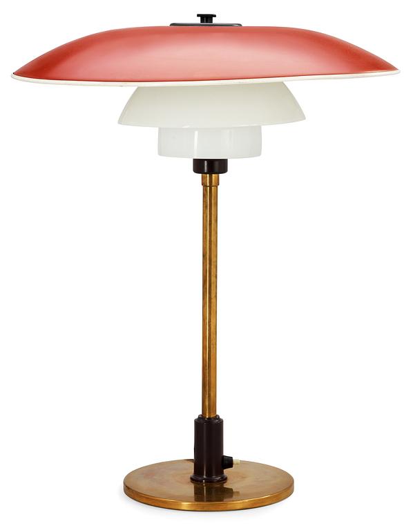 A Poul Henningsen brass table lamp '4/3', Louis Poulsen.
