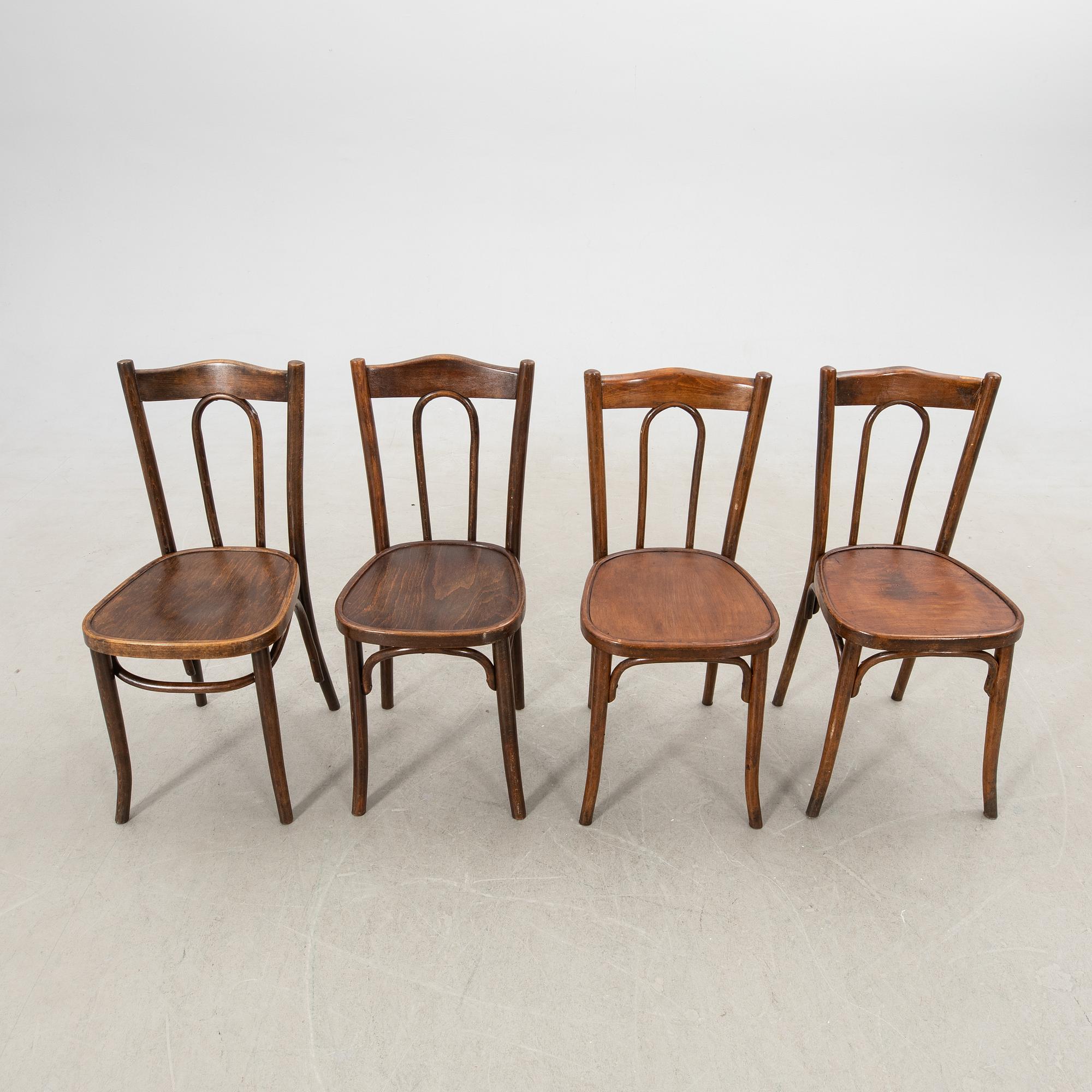 Chairs, 4 pcs, first half of the 20th century.
