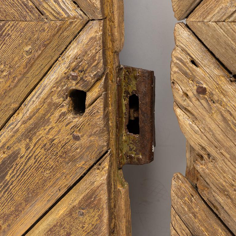 A pair of Baroque doors from Torpa Church, 17th - 18th century.