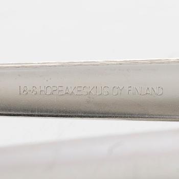 Tapio Wirkkala, jääpala-astia sekä juomalaseja, 17 kpl, "Gaissa", Iittala 1900-luvun loppu.