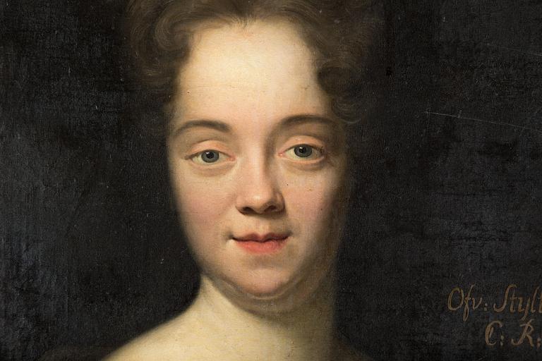 DAVID RICHTER D Ä, attributed to. Portrait of a lady, oval. Duk 89 x 66 cm.