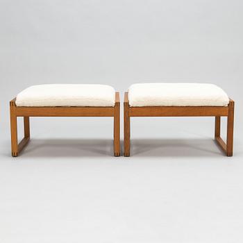 Børge Mogensen, taburetter, ett par, modell 161, Fredericia Stolefabrik Danmark 1960-tal.
