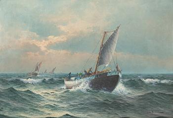 Johan Ossian-Andersson, olja på duk, signerad.