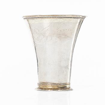 Carl Lindgren, bägare, silver, Norrköping 1777.