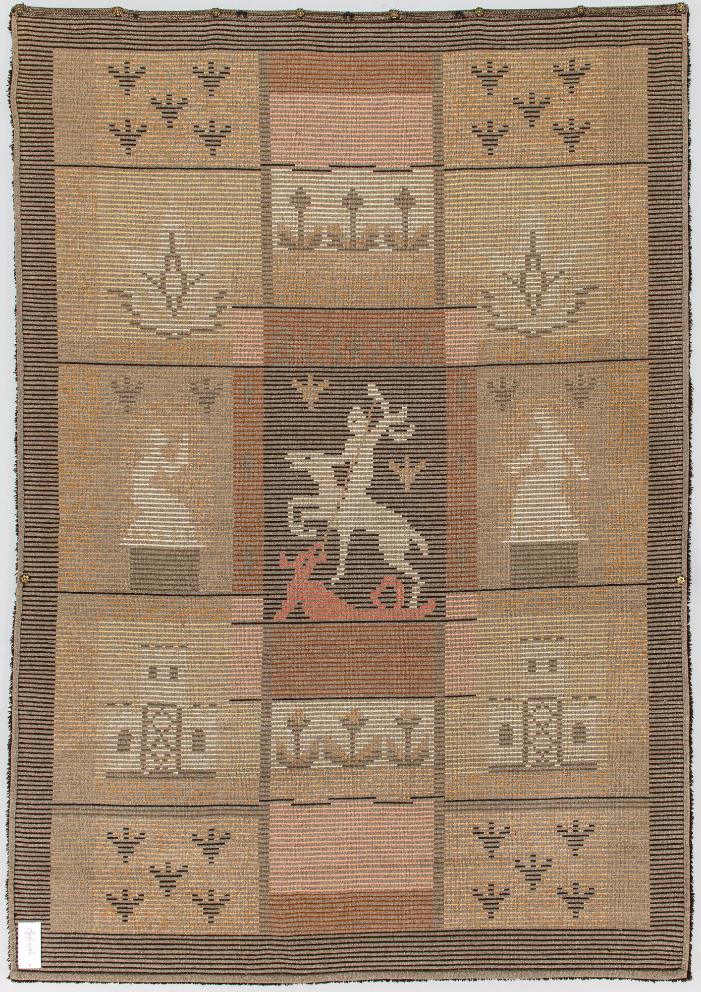 Ester Ax, ryijy, modell för Wetterhoff. Noin 223x155 cm.