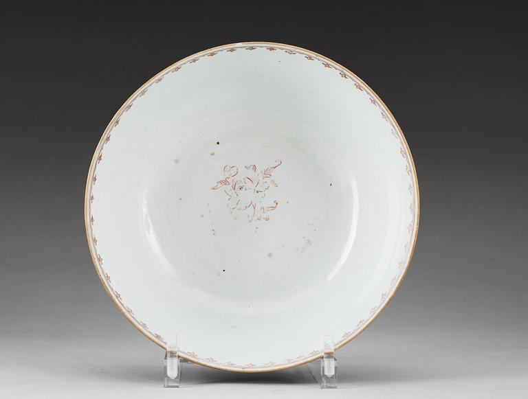 A powder blue bowl, Qing dynasty, Qianlong (1736-95).