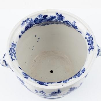 A flintware garden urn, ’Fågel’, Gustavsberg from around 1900.