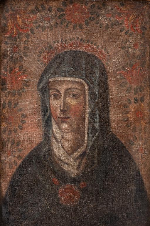 South American school, 18th century, Madonna.