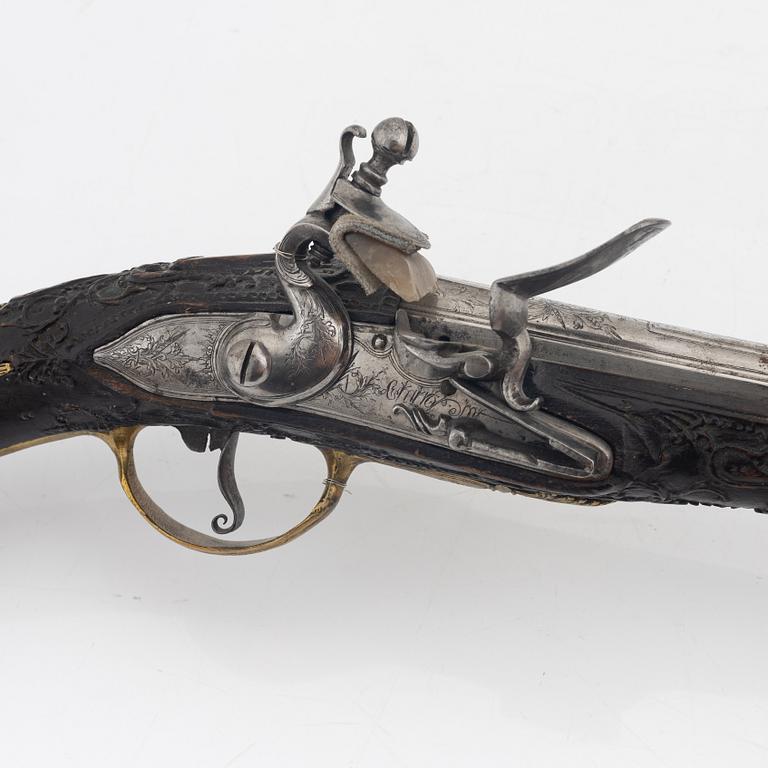 Flintlåspistol, 1700-tal.