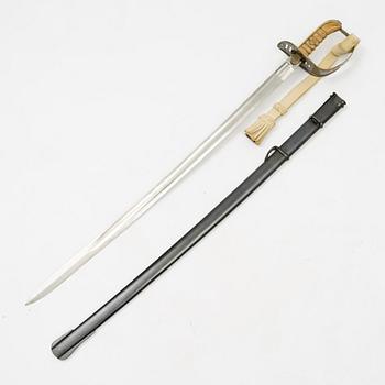 A  Swedish cavalry sword, 1867 pattern, with scabbard.