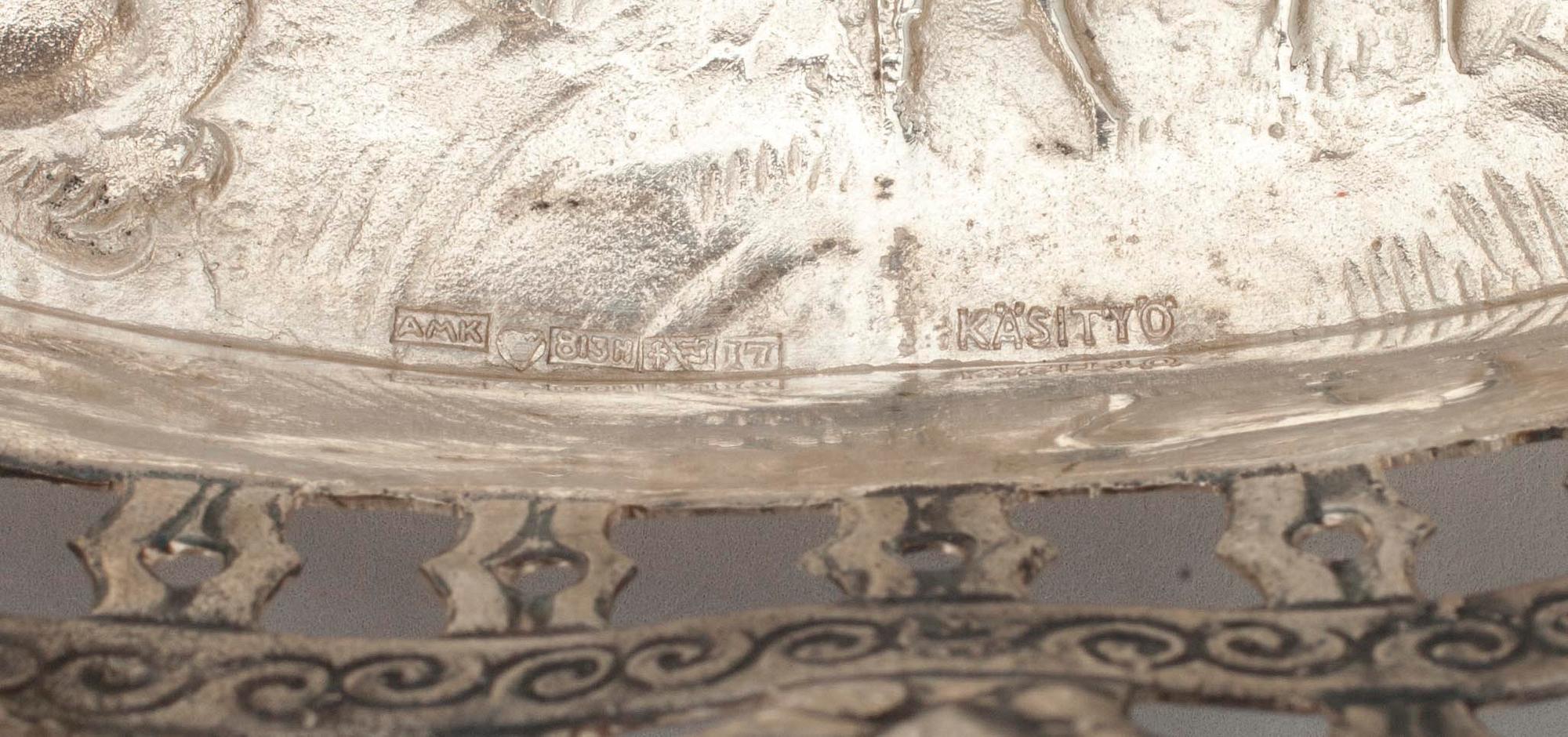 SKÅL, silver, Koivula, Joensuu 1962. Vikt ca 426 g.