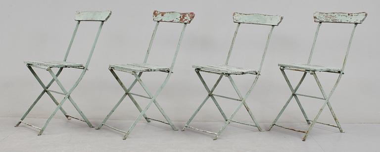 TRÄDGÅRDSSTOLAR, 4 st. 1900-tal.