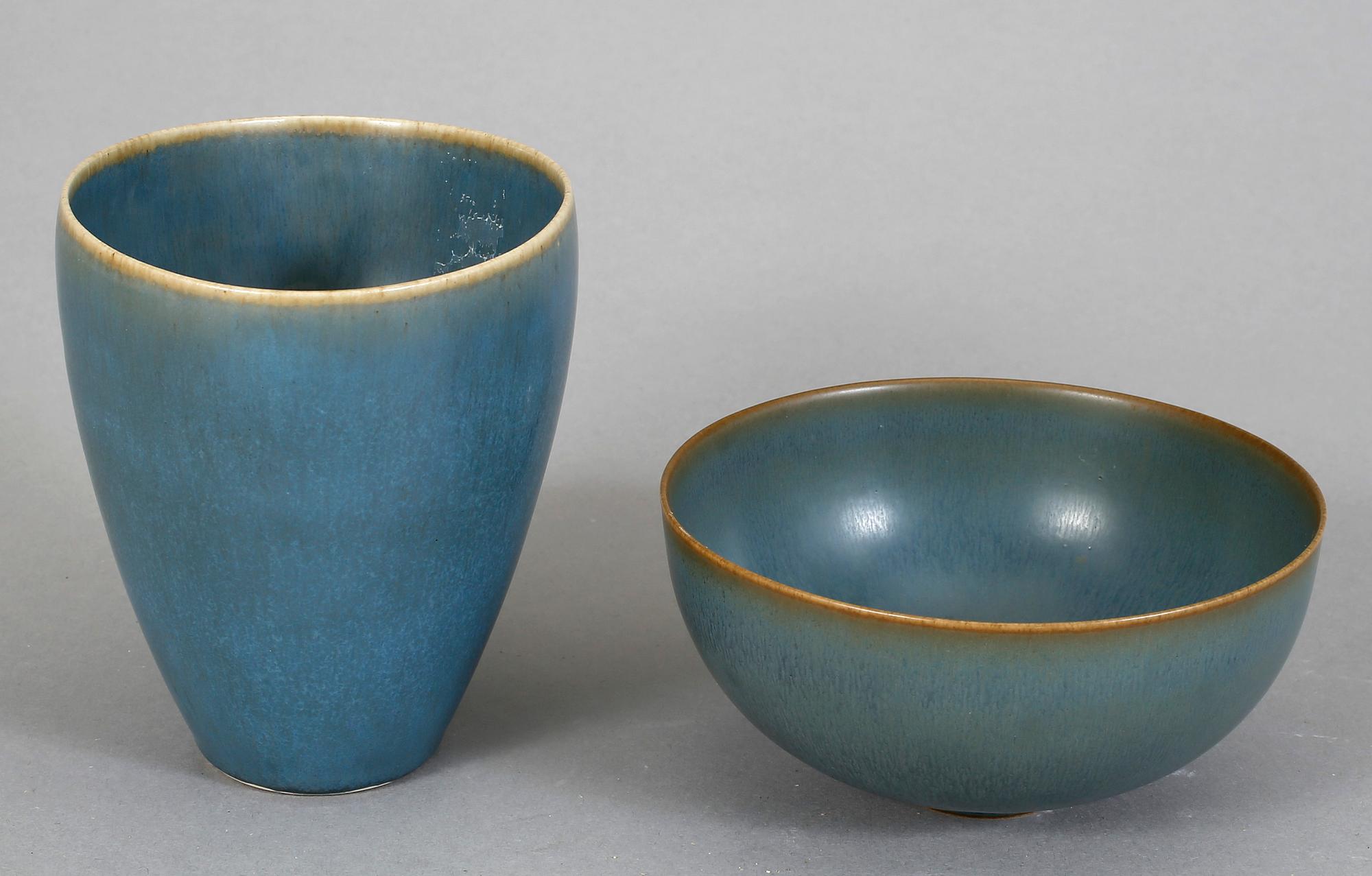 VAS samt SKÅL, stengods, Annelise Linneman Schmidt Palshus samt Knabstrup, Danmark.