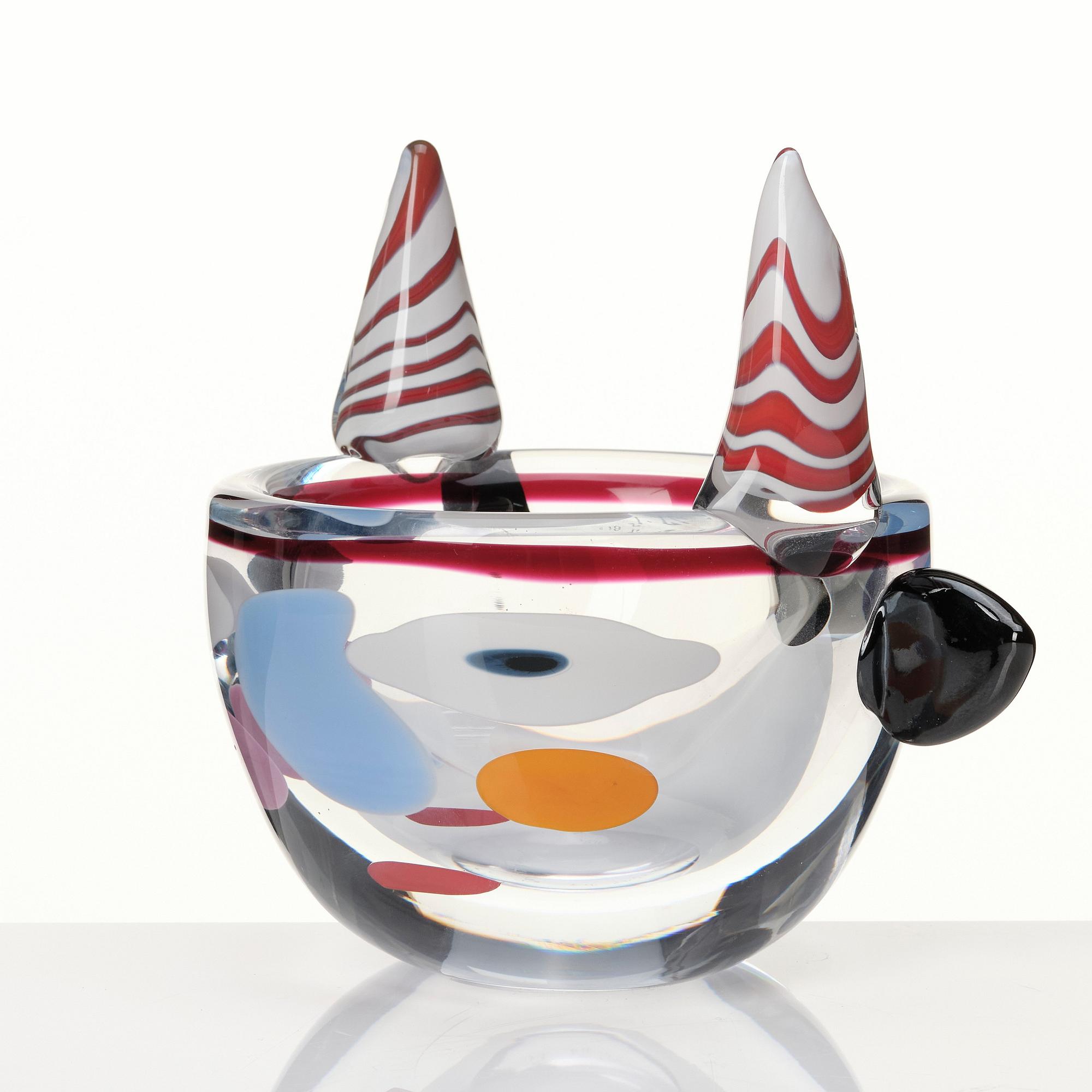 Erik Höglund, a glass sculpture/bowl, Strömbergshyttan, Sweden 1990.