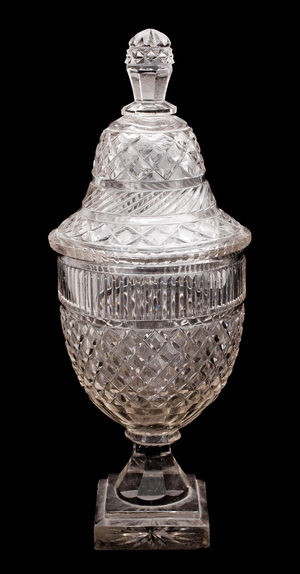 LOCKPOKAL, glas, Irland, 1800-tal.