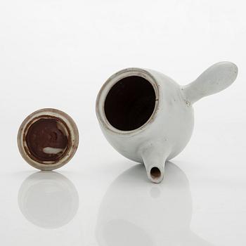 Marita Lybeck, a ceramic jug, signed ML.