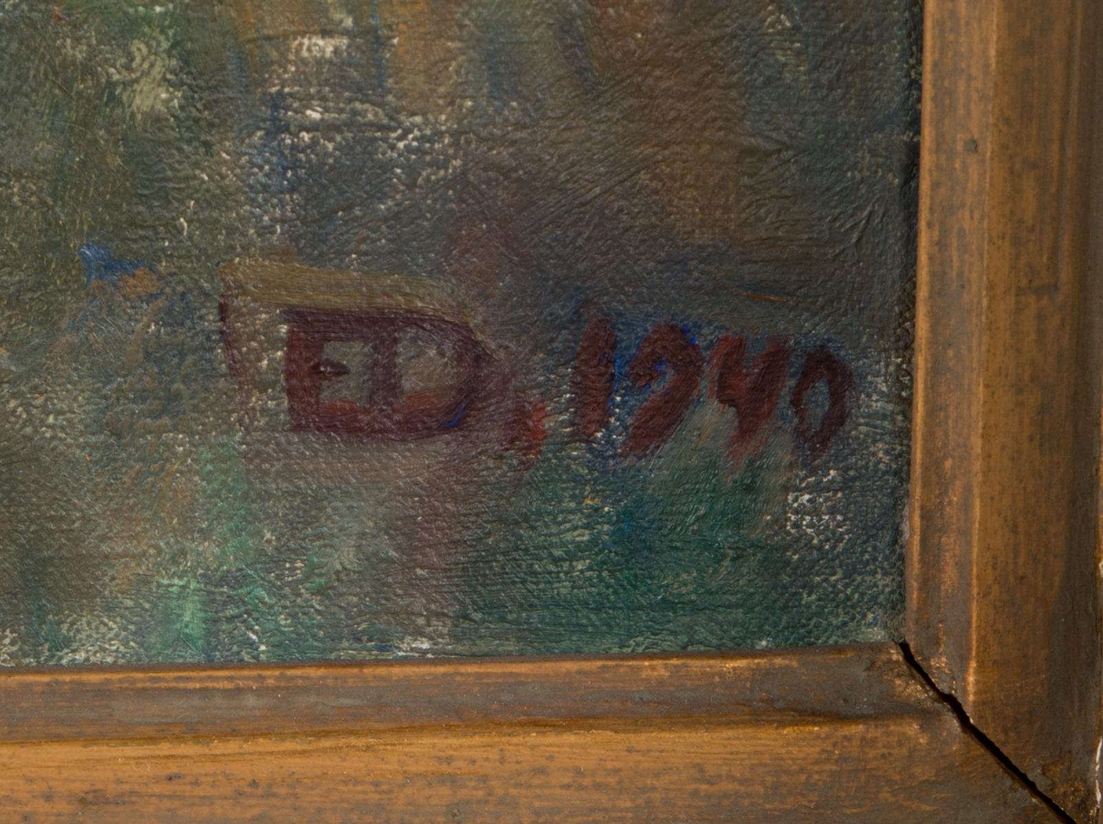 Emil Edvard Danielsson, öljy kankaalle, signeerattu ja päivätty 1940.
