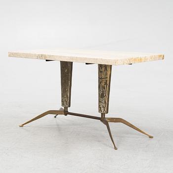 A stone top coffee table, Italy, mid 20th Century.