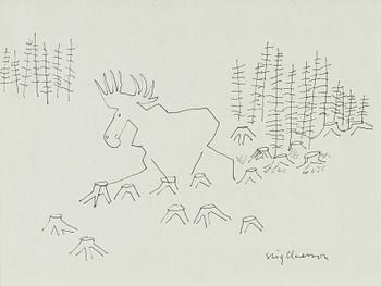 Stig Claesson, Älg på hygge.