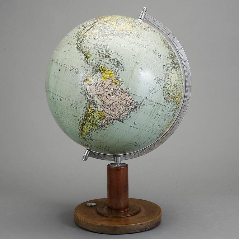 JORDGLOB, 'Columbus-Jordglob, Edwin Hammar, Stockholm. 1930-40-tal.