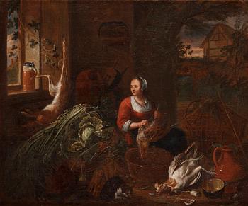 757. Adriaen de Gryeff Attributed to, Kitchen Affairs.