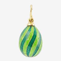 W.A. Bolin, pendant in the form of an egg, 18K gold and silver and enamel.