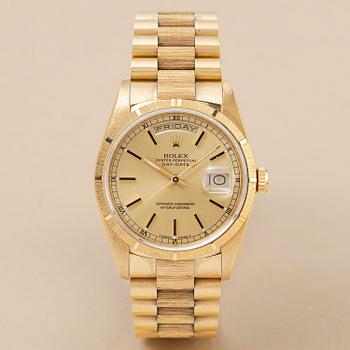 1019. Rolex, Day-Date, "Bark Finish", ca 1990.