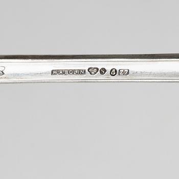 W.A. Bolin, Bestickuppsättning, 65 delar, silver, modell F, Stockholm, bl a 1926.
