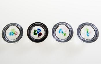 HELENA TYNELL, veistoksia, "Rantakivet", Riihimäen Lasi Oy. Tuotannossa 1973-1976.