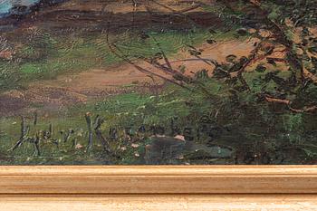 Edvard Rosenberg, landscape with a church.