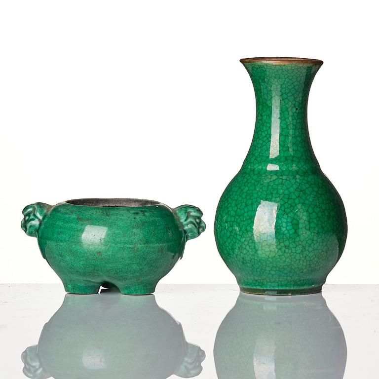 A group of four monochromes, Qing dynasty, 18/19th century.