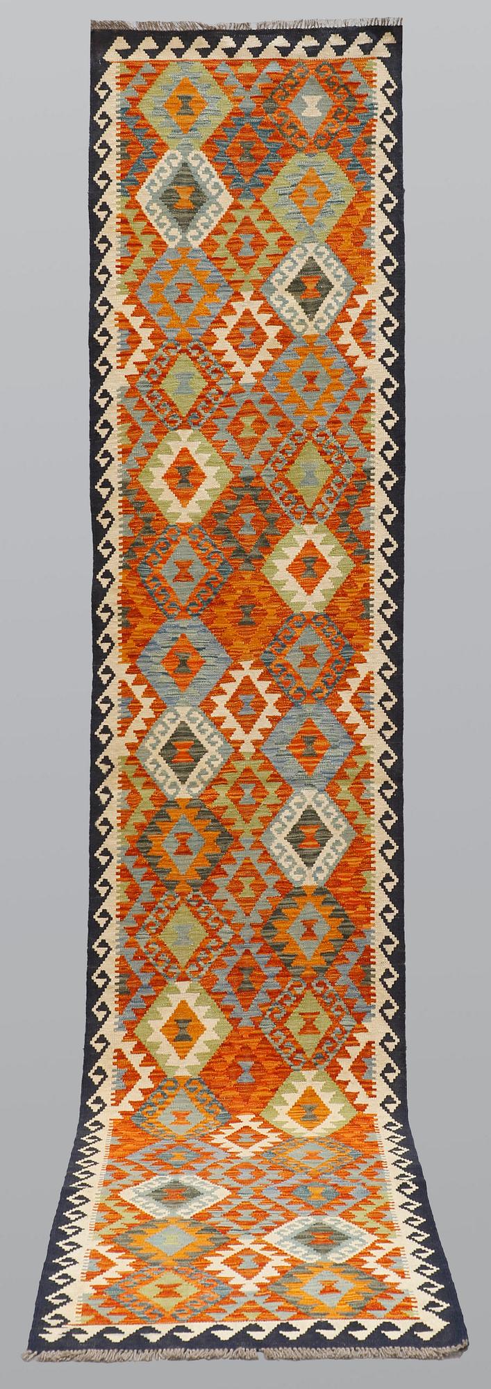 A runner, Kilim, ca 378 x 77 cm.