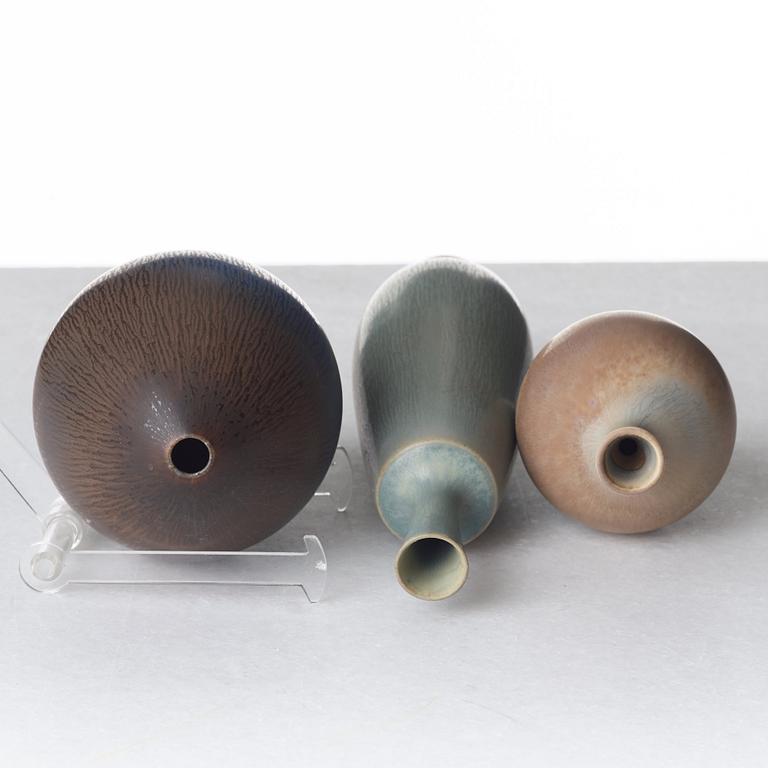 Berndt Friberg, vaser, 6 st, Gustavsbergs studio 1961-79.
