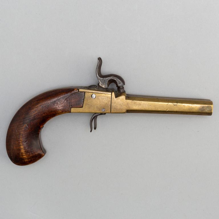One revolver and one percussion gun, second half of the 19th century.