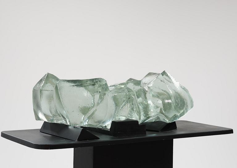 Edvin Öhrström, a cast glass sculpture, Lindshammar Glassworks.