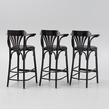Barstolar, 3 st, modell 135, Ton.
