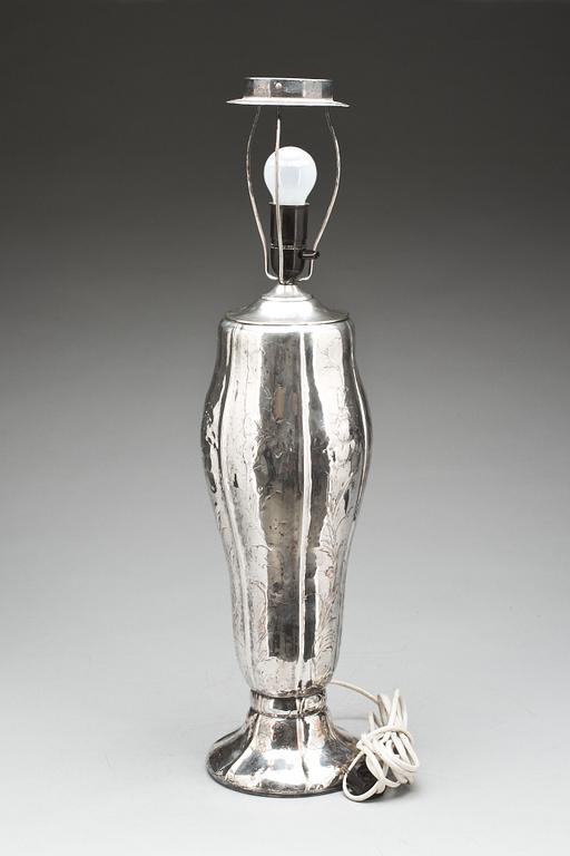 BORDSLAMPA, nysilver, GAB, 1920-talet.