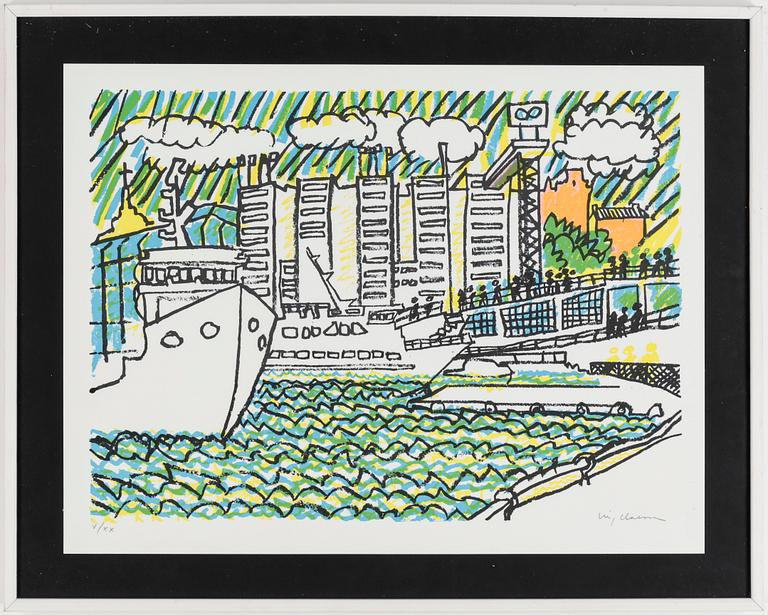 STIG CLAESSON, färglitografi, signerad och numrerad V/XX.