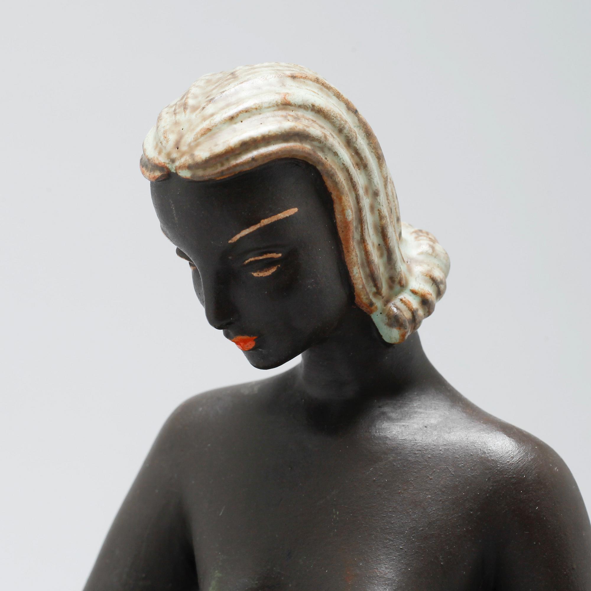 A ceramic figurine by Goldscheider, Wien, from the first half of the 20th century.